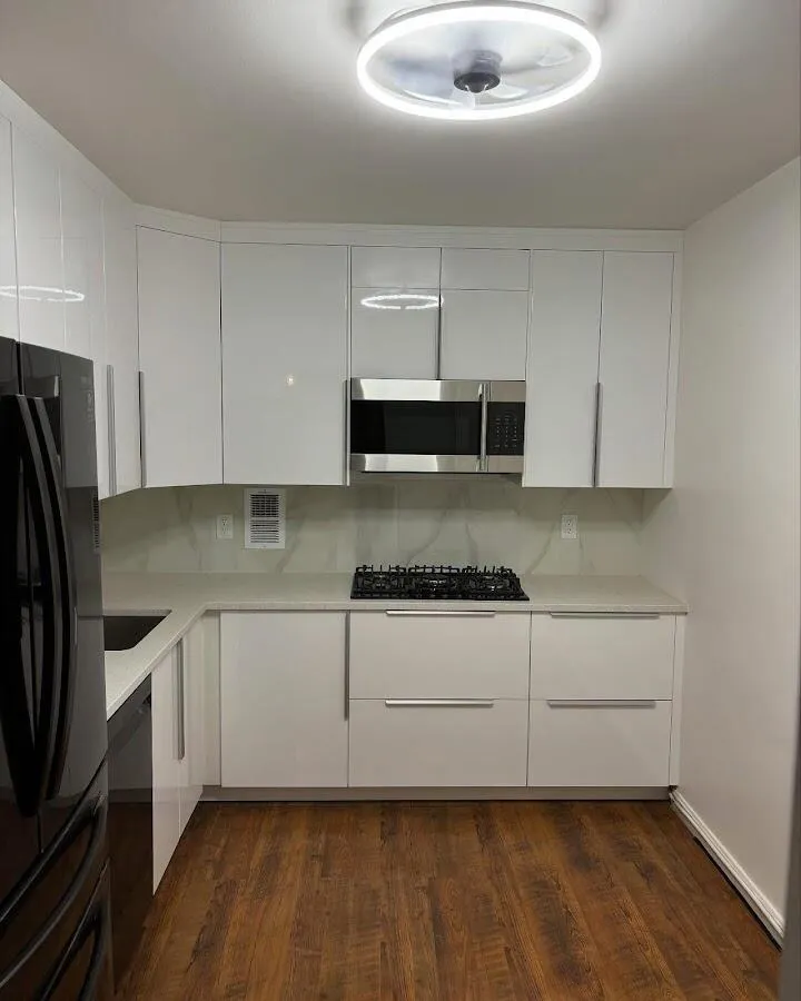 Renovated kitchen with quartz countertops in Oakdale